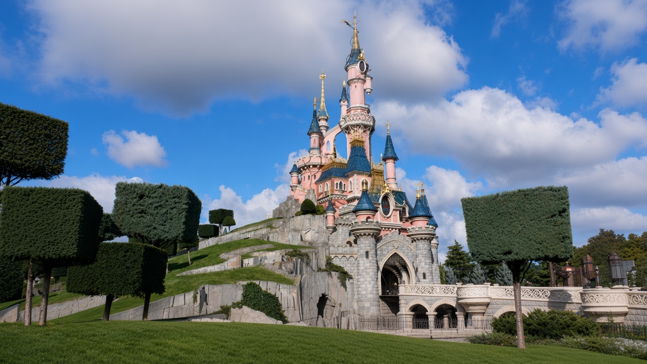 A castle gate at Disneyland Paris